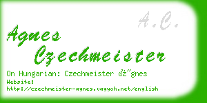 agnes czechmeister business card